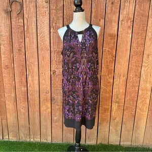 Banana Republic purple/black dress Sz L